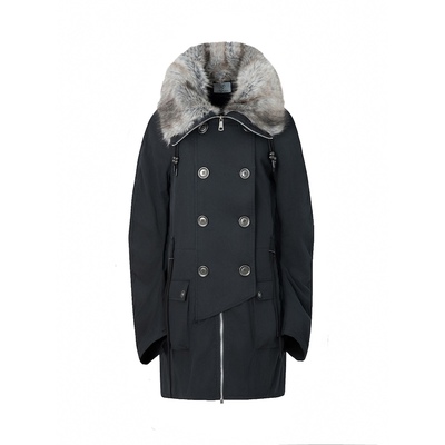 流浪风中长款加绒外套