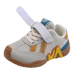 婧麒儿童运动鞋网面透气训练鞋软底轻便休闲鞋男女童跑步鞋