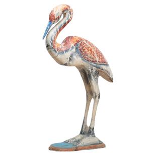 孔雀火烈鸟摆件 客厅卧室木雕印度进口波西米亚珍藏摆件家居饰品