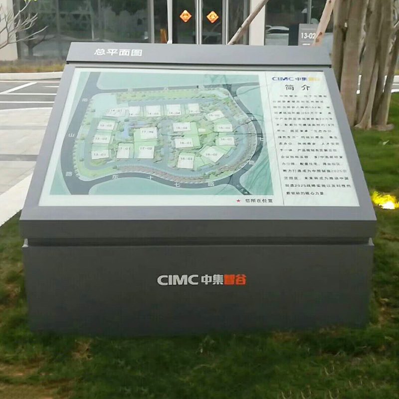 不锈钢户外导视牌园区视商场平面地图分布制楼层定可导指示牌牌