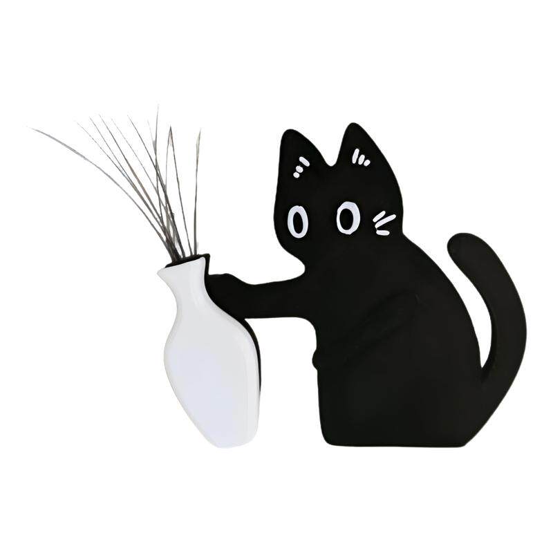 小猫推瓶子磁吸式猫胡子冰箱贴收纳猫咪毛发胡子收集摆件可插花