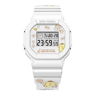 tidecolor联名三丽鸥布丁狗儿童电子表学生手表女孩初高中玉桂狗