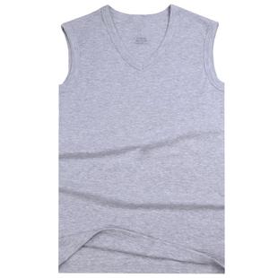 2025新款男士纯棉宽肩v领背心坎肩汗衫全棉马甲打底衫马夹内衣