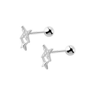 999纯银星星耳钉女精致小巧超闪小众设计养耳洞耳环ins风高级耳饰