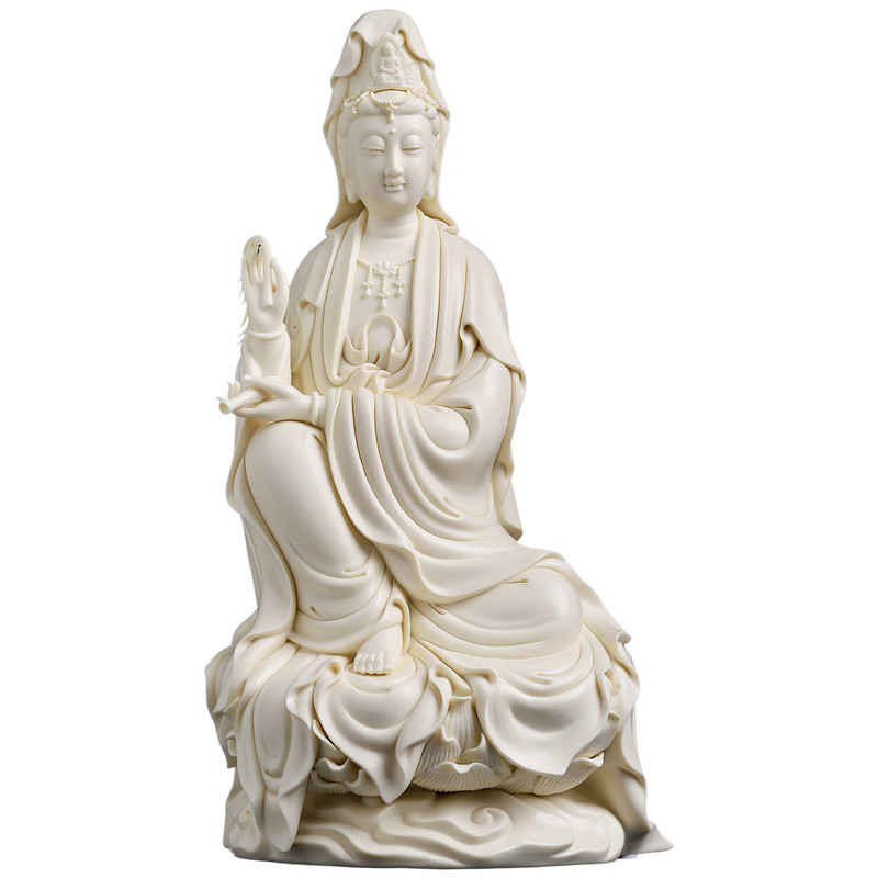 戴玉堂陶瓷周金田《杨柳观音》家用佛像菩萨供奉桌面摆件家居饰品