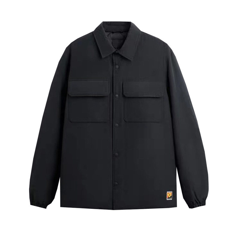 西班牙单!男装翻领衬衫棉服厚