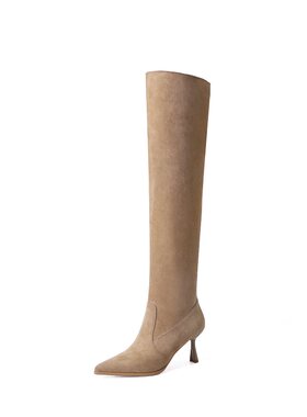 秋美儿高筒潮过膝堆堆靴西部靴