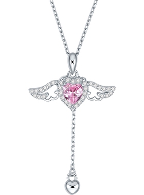 六桂福丘比特之心银项链