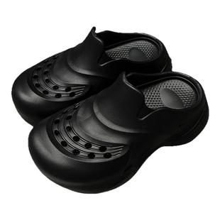 Michelle Girl踩屎感暗黑厚底增高包头拖潮人网红美食辣妹女拖鞋