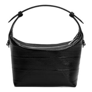 cotempBahati 经典饭盒包黑色银色亮片手提包腋下包