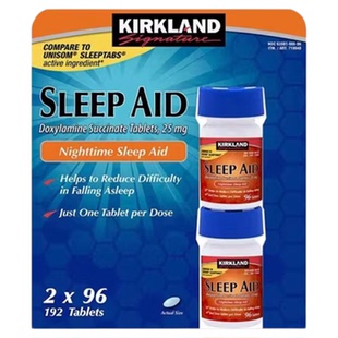 美国kirkland柯克兰睡眠片Sleep Aid安神助眠非褪黑素96片*2瓶