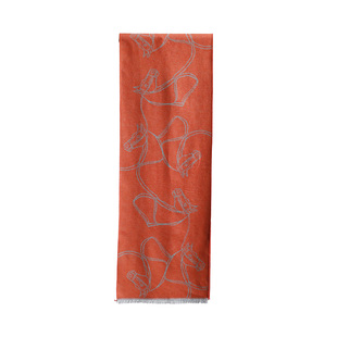 马到成功|真丝拉绒围巾马年男女秋冬长巾新年本命年百搭礼盒装