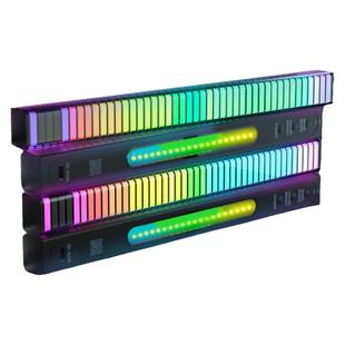 加长车载拾音氛围灯音乐rgb卧室电脑音箱桌面3D声控七彩节奏灯