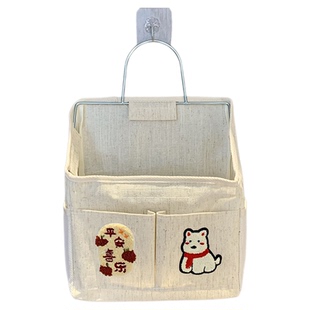 可爱收纳挂袋家用厨房壁挂式置物袋大容量客厅入户杂物收纳袋宿舍