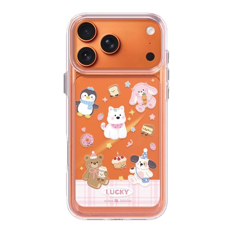 卡通动物派对适用苹果17Promax手机壳新款iPhone16Pro透明ip15保护套超薄Ao5可爱12好看全包14pm高级感软边13