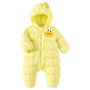 巴拉巴拉婴儿羽绒服冬季连体衣男童衣服女童冬季抱衣爬服2024新款