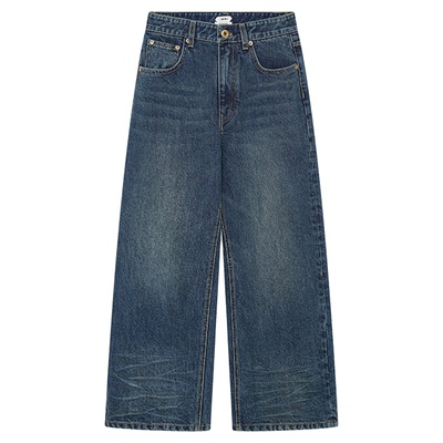 IMMI26SS复古牛仔闪钻七分中裤