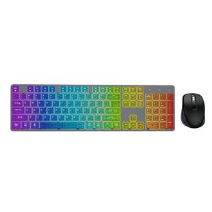 无线键盘鼠标套装充电款静音RGB背光Mac电脑笔记本通用键鼠套装