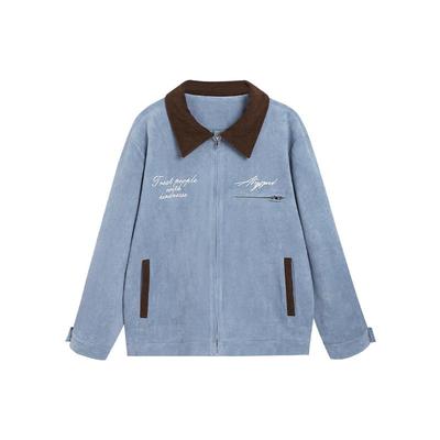 ATRY美式复古撞色拼接短款夹克