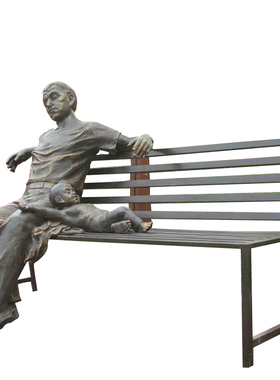 玻璃钢座椅园林大型人物雕塑定制