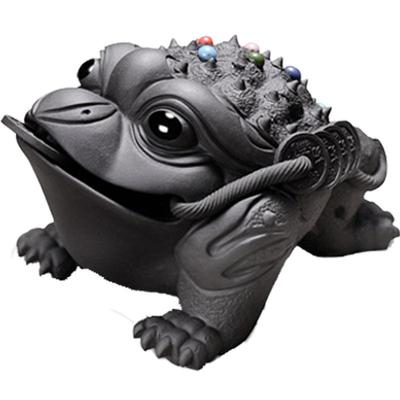 宏中紫砂茶宠高背灵气金蟾