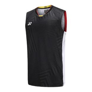 YONEX尤尼克斯羽毛球服男款运动服无袖款上衣大赛服1104225BCR