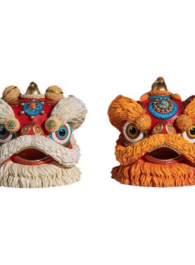 铜师傅醒狮国潮铜摆件客厅工艺品