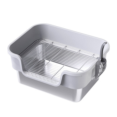 不锈钢兔子厕所超大号分体式双层加高围栏防喷溅小宠专用便盆尿盆