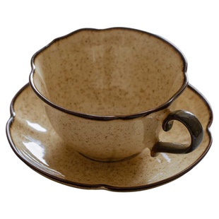 造月复古咖啡杯陶瓷杯子高档精致杯碟套装拿铁杯高级感轻奢高颜值