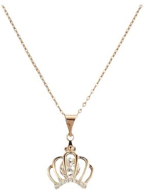 新款银镀金皇冠现货纯铂金项链