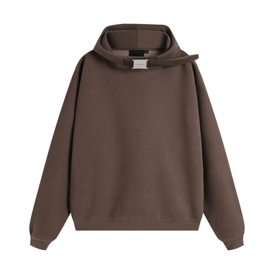OUTOF - 款号136 金属皮带戴帽套头卫衣  一片式立体版型