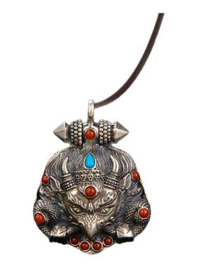 纯银精工大鹏金翅鸟男女款嘎乌盒