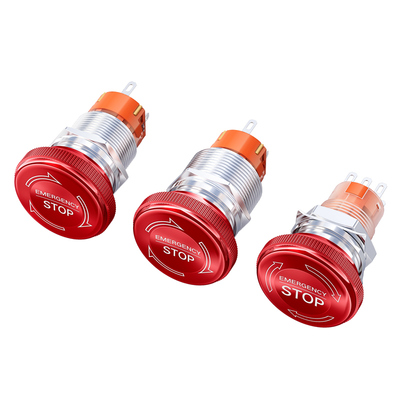 16/19/22mm金属急停紧急蘑菇头