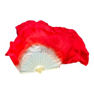 舞蹈扇子流年真丝双面原版大红色加长古典舞演出扇子跳舞专用道具