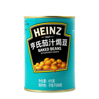 亨氏茄汁焗豆罐头415g白芸豆即食早餐西餐意面配料炖菜豆子下饭菜