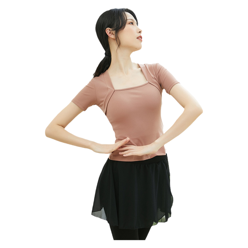 舞蹈上衣女短款坎肩练功服形体服
