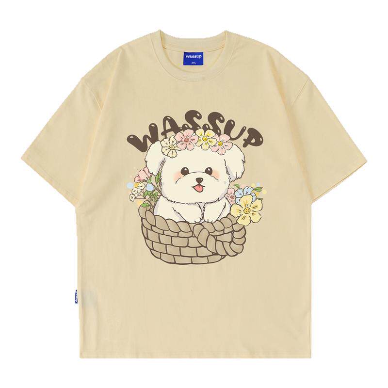WASSUP潮流百搭tee情侣短袖T恤夏