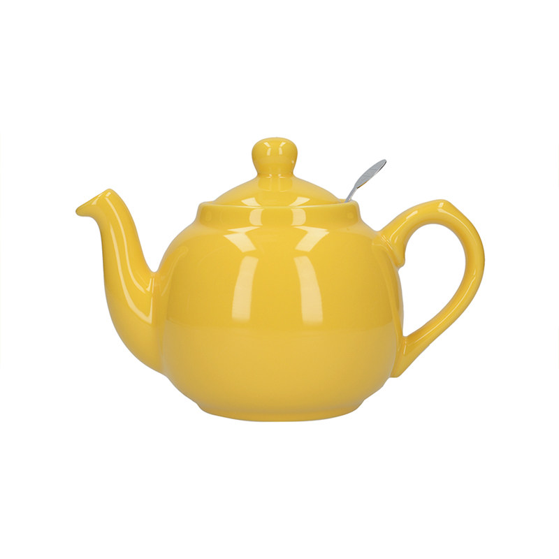 London Pottery 田园1200ml黄色茶壶带滤网英式泡茶壶壶创意礼物