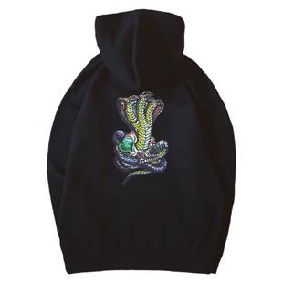 UNDERINSANE自曝原创版权Cobra-Insane眼镜蛇爱心骷髅 连帽卫衣