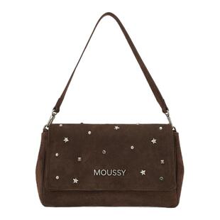 【董璇同款】MOUSSY旷野流浪铆钉麂皮托特单肩包设计不撞款翻盖包
