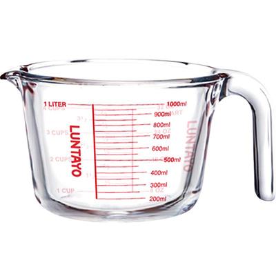 玻璃量杯带刻度加厚耐高温可微波