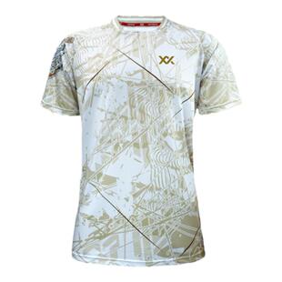 MAXX正品夏季羽毛球服男女款短袖透气休闲吸汗时尚圆领印花大赛服