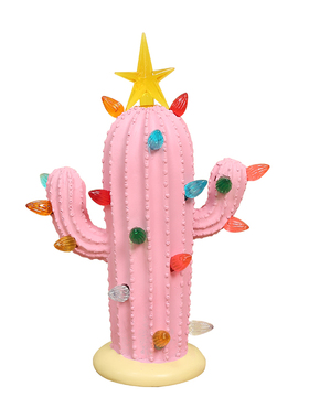 新款仙人掌盆栽带灯装饰摆件