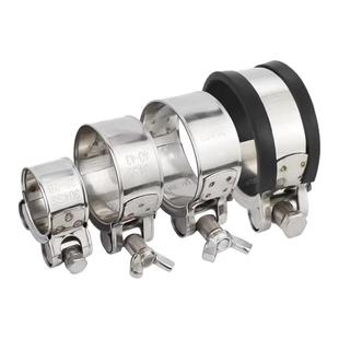 整包批发304/201不锈钢强力型喉箍欧式单头抱箍加厚管箍加宽管卡