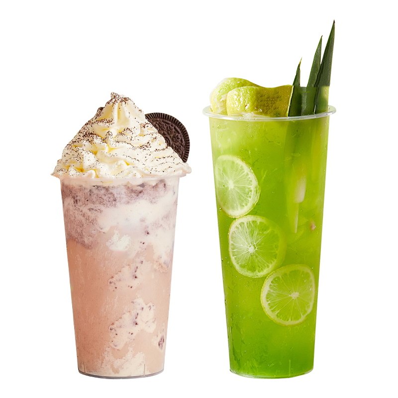 一次性杯子纸杯塑料杯奶茶注塑杯印logo定金定制定做办公杯子订做