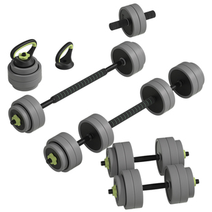 HEAD海德哑铃男士健身家用可调节杠铃壶铃女包胶拆卸组合套装20kg