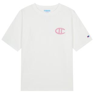 Champion冠军T恤女春季刺绣logo美式纯棉情侣圆领运动短袖上衣男