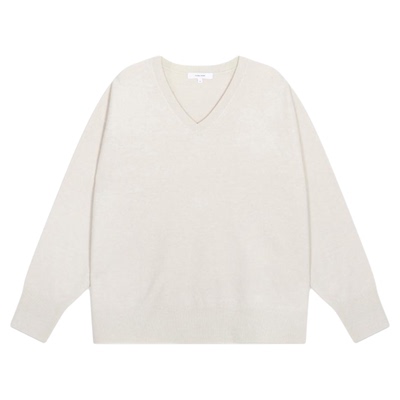 GLOBAL WORK 针织衫女2025冬季新款纯色长袖休闲V领打底衫581170