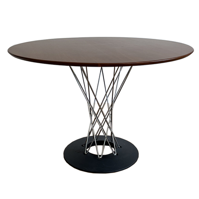 号角屋包豪斯不锈钢复古实木圆桌