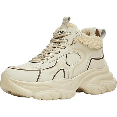 天美意厚底增高老爹鞋运